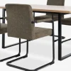 AABENRAA L160 tafel eiken + 4 ESPE stoelen olijf/zwart