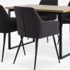 AABENRAA L120 tafel eiken + 4 PURHUS stoelen grijs/zwart
