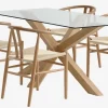 AGERBY L160 tafel eiken + 4 GUDERUP stoelen eiken/naturel