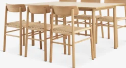 ALSTED L160 tafel eiken + 4 ISLEV stoelen eiken
