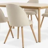 ALSTED L160 tafel eiken + 4 THORUP stoelen beige