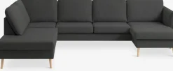 Bank AARHUS hoek links donkergrijze stof