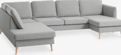 Bank AARHUS hoek links lichtgrijze stof