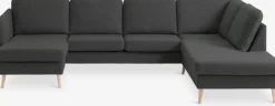Bank AARHUS hoek rechts donkergrijze stof