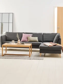 Bank AARHUS open einde rechts donkergrijze stof