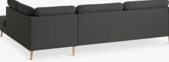 Bank AARHUS open einde rechts donkergrijze stof