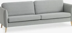 Bank AARHUS 3-zits lichtgrijze stof