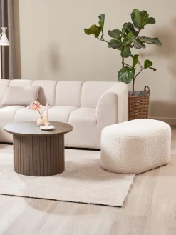 Bank ALLESE chaise longue links beige stof