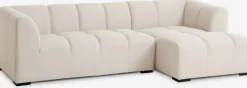 Bank ALLESE chaise longue rechts beige stof