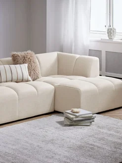 Bank ALLESE chaise longue rechts beige stof