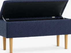 Bank BADSTED met opbergruimte donkerblauwe stof