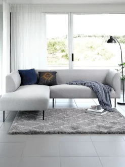 Bank KARE chaise longue links lichtgrijs