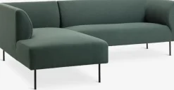 Bank KARE chaise longue links donkergroen