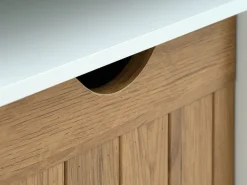 Bank OLDEKROG 3 lades wit/eiken