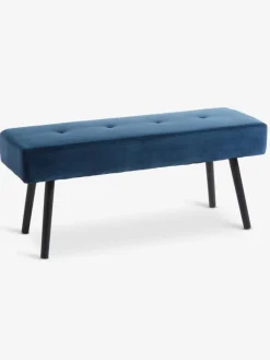 Bank RJUKAN fluweel donkerblauw/zwart