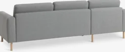 Bank SVALBARD chaise longue lichtgrijs