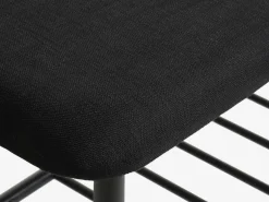 Bank VANDSTED met schap zwarte stof/zwart