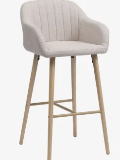 Barkruk ADSLEV beige stof/eiken kleur