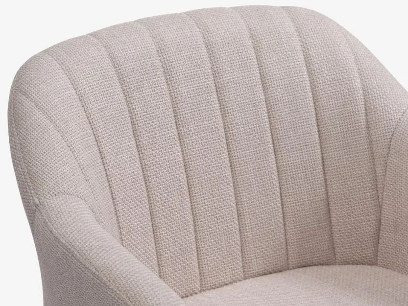 Barkruk ADSLEV beige stof/eiken kleur