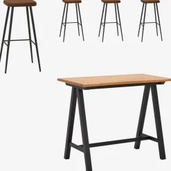 Bartafel SANDBY 71x128 naturel eiken/zwart