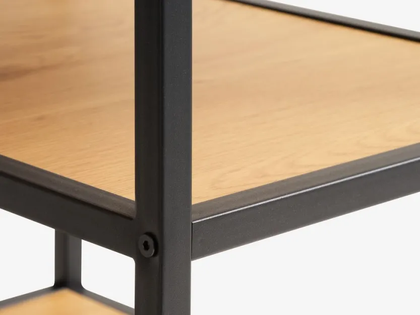 Bartafel TRAPPEDAL 60x120 cm eiken/zwart