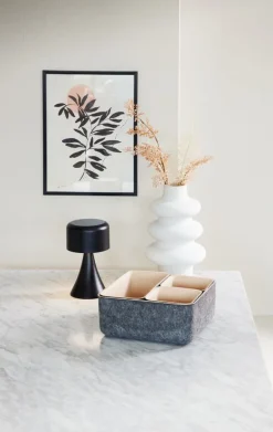 Batterijlamp JACOB Ø13xH21cm met timer