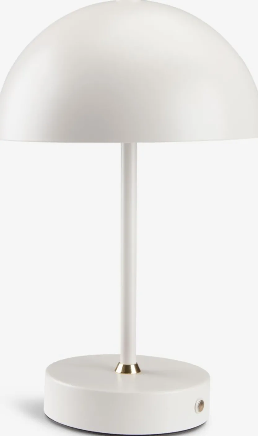 Batterijlamp KENT Ø16xH25cm grijs met touch en timer