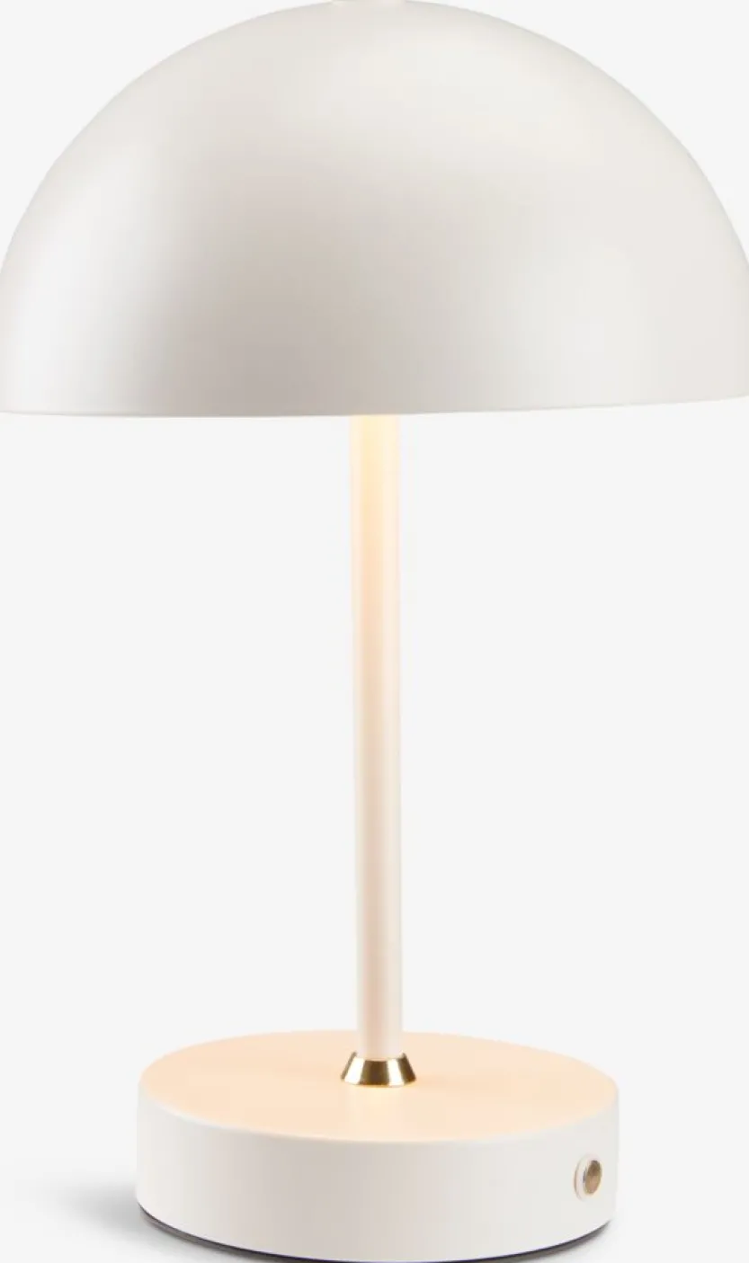 Batterijlamp KENT Ø16xH25cm grijs met touch en timer