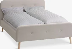 Bedframe KONGSBERG 140x200 beige stof