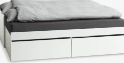 Bedframe TANGBJERG opbergruimte 90/180x200 wit