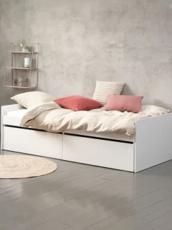 Bedframe TANGBJERG opbergruimte 90/180x200 wit