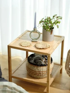 Bijzettafel OSTED 45x45 bamboe