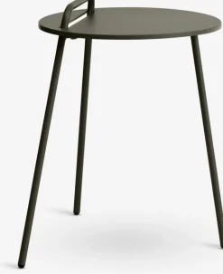 Bijzettafel STAE Ø40 met handvat olijfgroen
