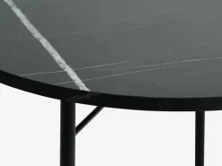 Bijzettafel TURUP Ø40 marmer/zwarte kleur