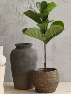 Bloempot SIVERT Ø26xH23 cm bruin