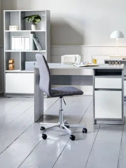 Boekenkast BILLUND 1 lade 3 schappen wit/beton