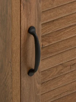 Boekenkast MANDERUP 1 deur 3+1 schappen wild eiken