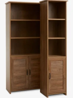 Boekenkast MANDERUP 1 deur 3+1 schappen wild eiken