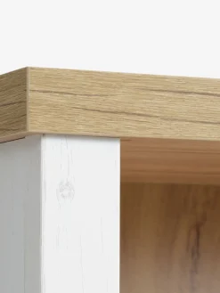 Boekenkast MARKSKEL 5 schappen wit/eiken