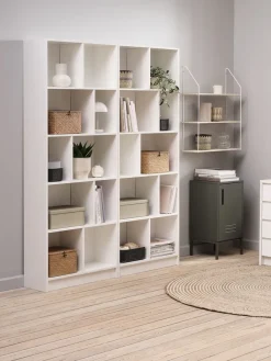 Boekenkast MOSBJERG 10 schappen wit