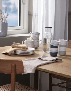 Bord ALF Ø21cm met blauw patroon