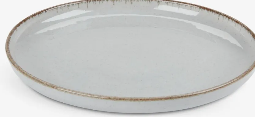 Bord FERDUS Ø19 cm porselein grijs