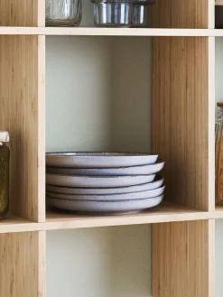 Bord FERDUS Ø19 cm porselein grijs