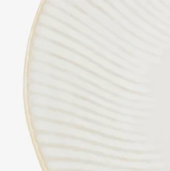 Bord STEFFEN Ø21cm aardewerk wit