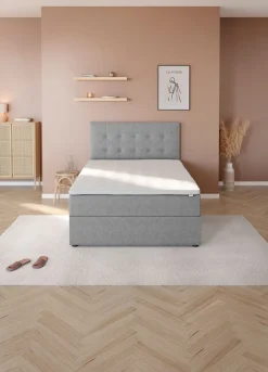 Boxspring 140x200 GOLD C50 opbergruimte grijs-23
