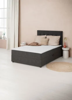 Boxspring 140x200 PLUS C40 opbergruimte grijs-40