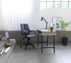 Bureau ABBETVED 48x120 eiken/zwart