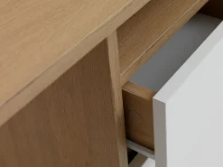 Bureau BILLUND 54x120 eiken kleur/wit