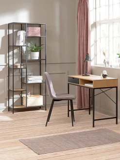 Bureau TRAPPEDAL 48x95 1 lade eiken kleur/zwart