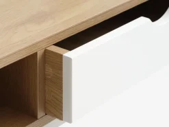 Bureau TRAPPEDAL 48x95 1 lade eiken kleur/wit